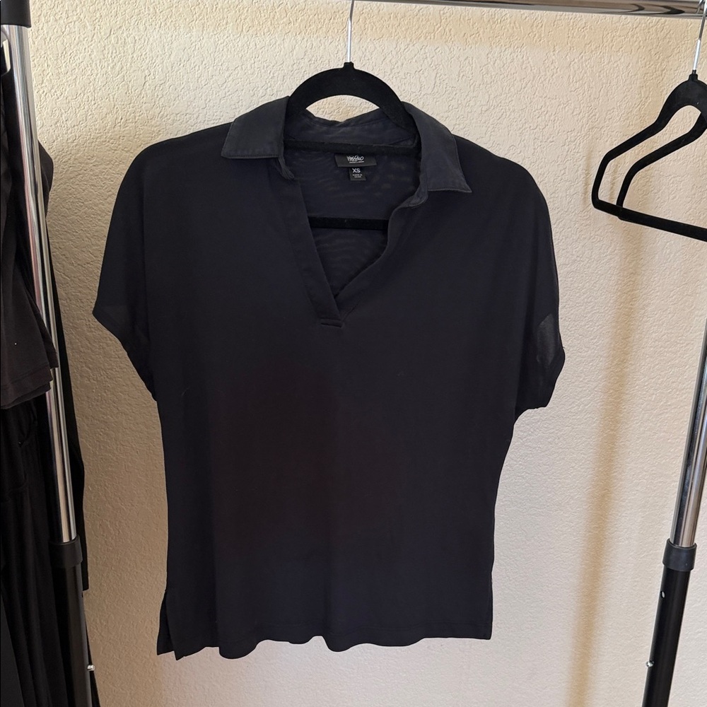 Massimo Black Button Down Shirt